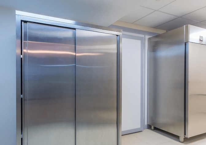 closed commercial kitchen fridges